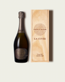French Bloom La Cuvée Vintage 2023 bottle presented alongside its signature wooden gift box.