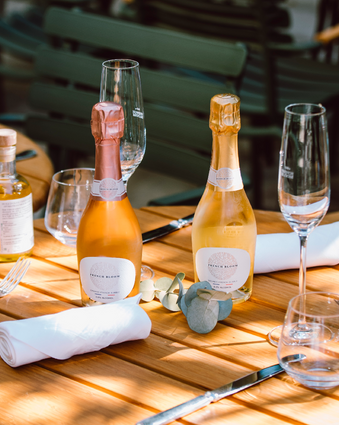 French Bloom organic sparkling wine, half bottle duo mix