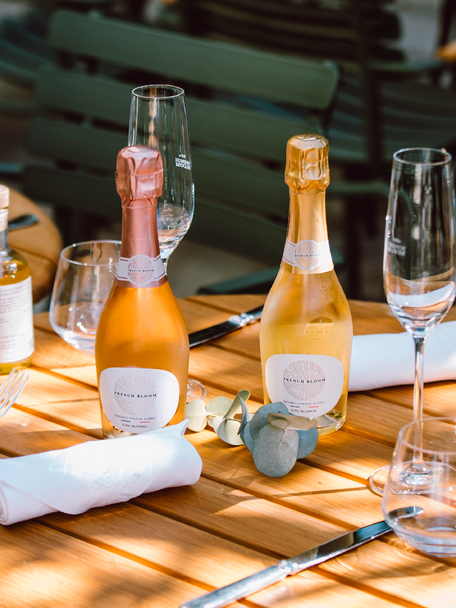 French Bloom organic sparkling wine, half bottle duo mix