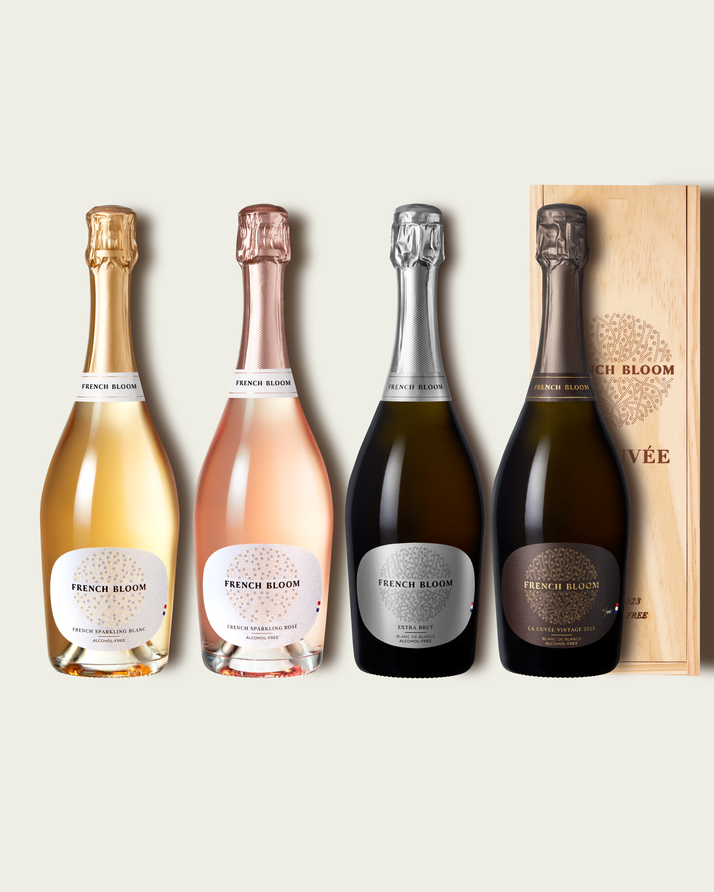 French Bloom Collection le blanc, le rose, la cuvée vintage, l'extra brut